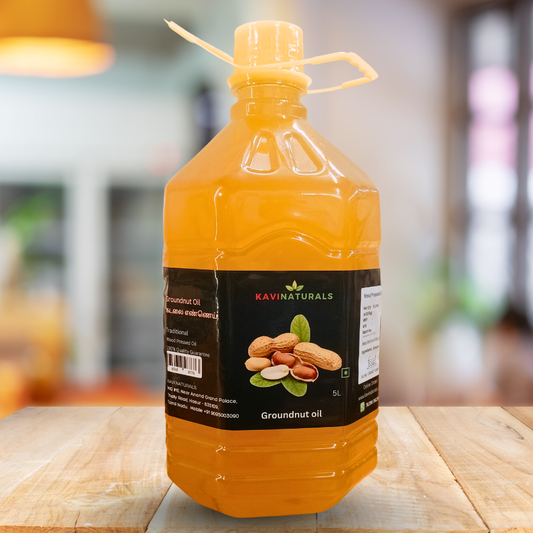 wood pressed Groundnut oil 5 Liter