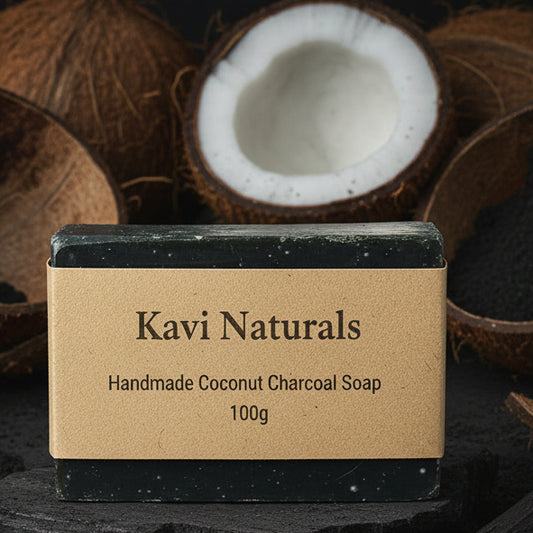 Kavi Naturals Handmade coconut Charcoal soap 100g